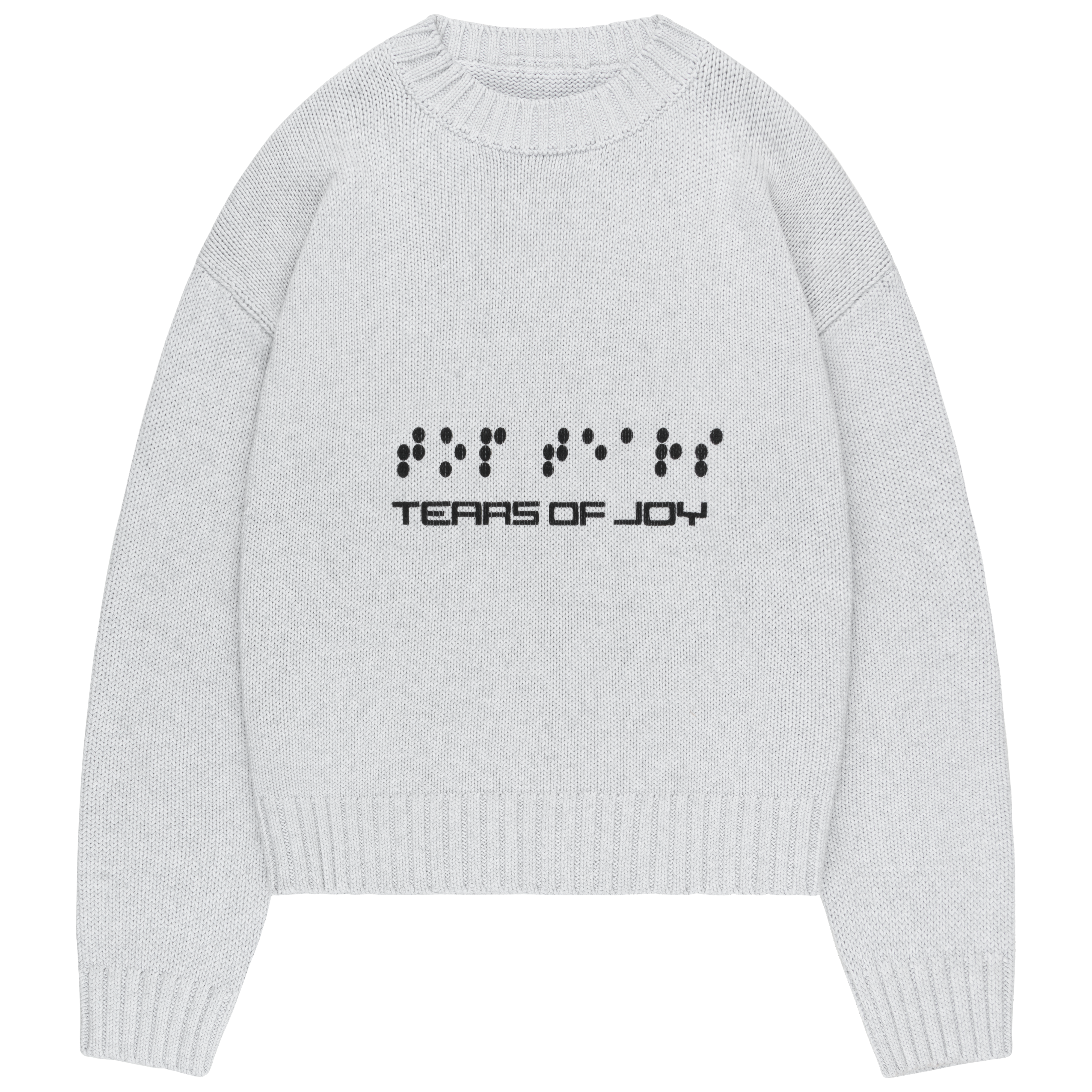 TEARS OF JOY KNIT SWEATER "SOFT GREY"
