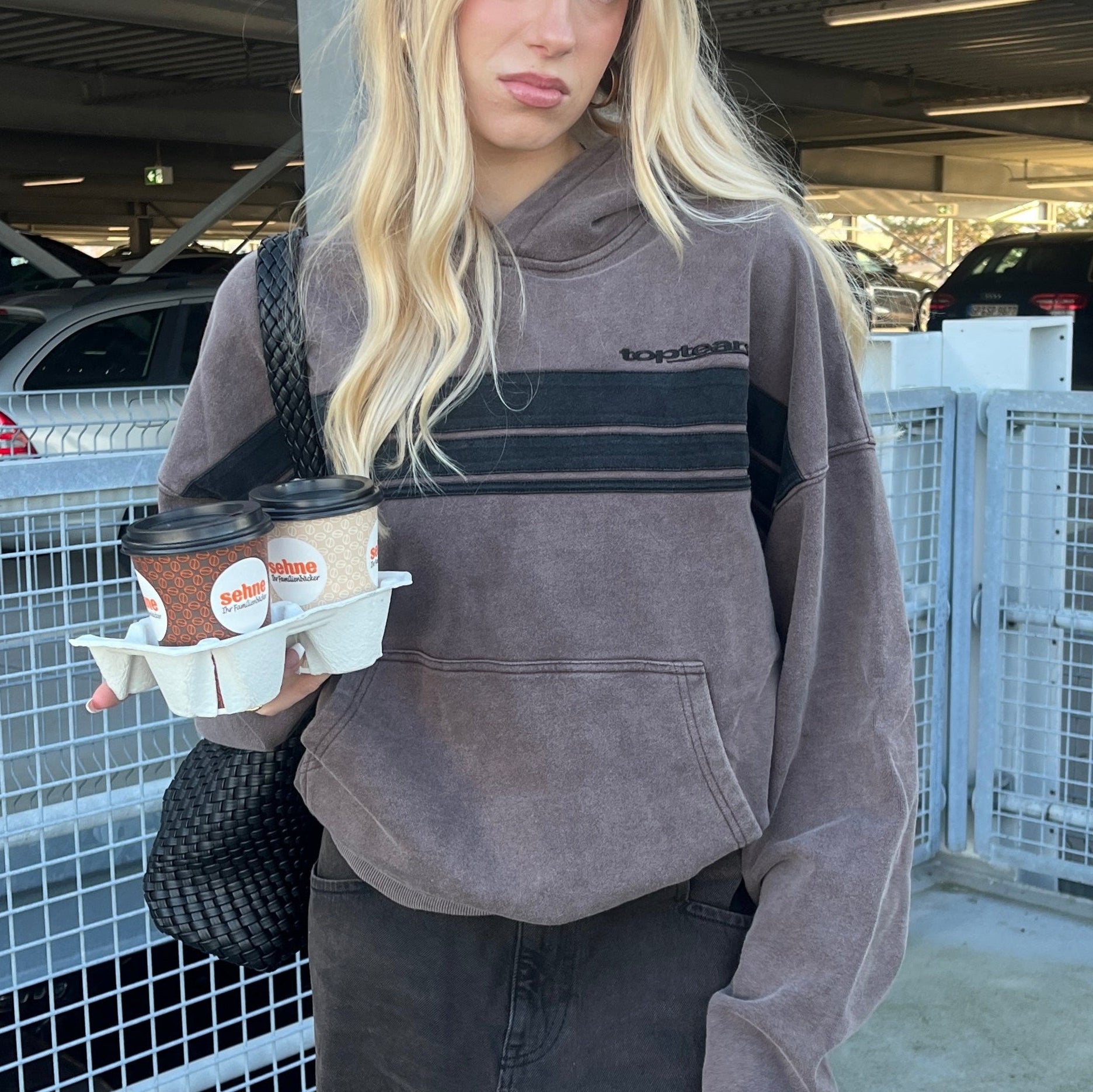 STRIPES HOODIE "MUTED BROWN"