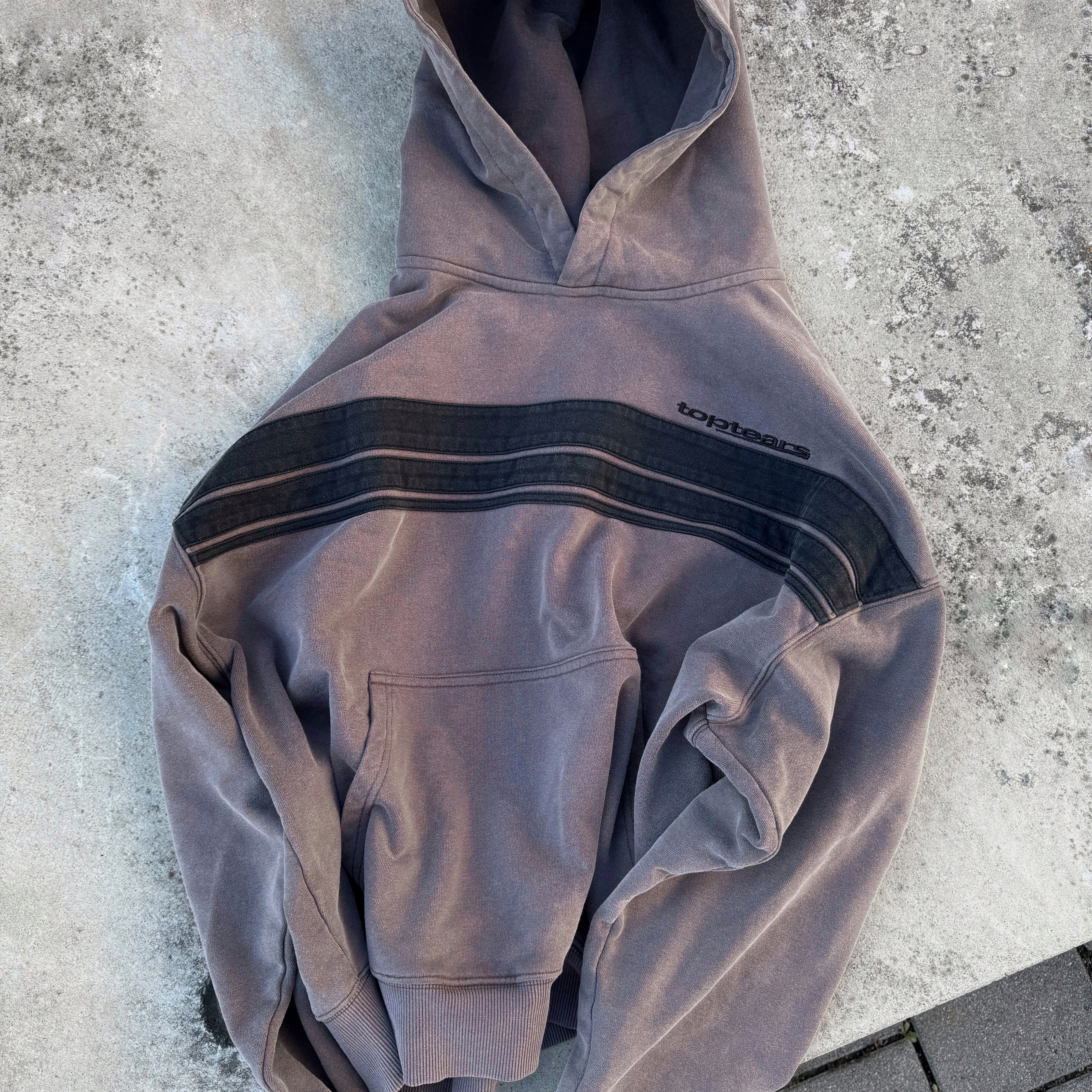 STRIPES HOODIE "MUTED BROWN"