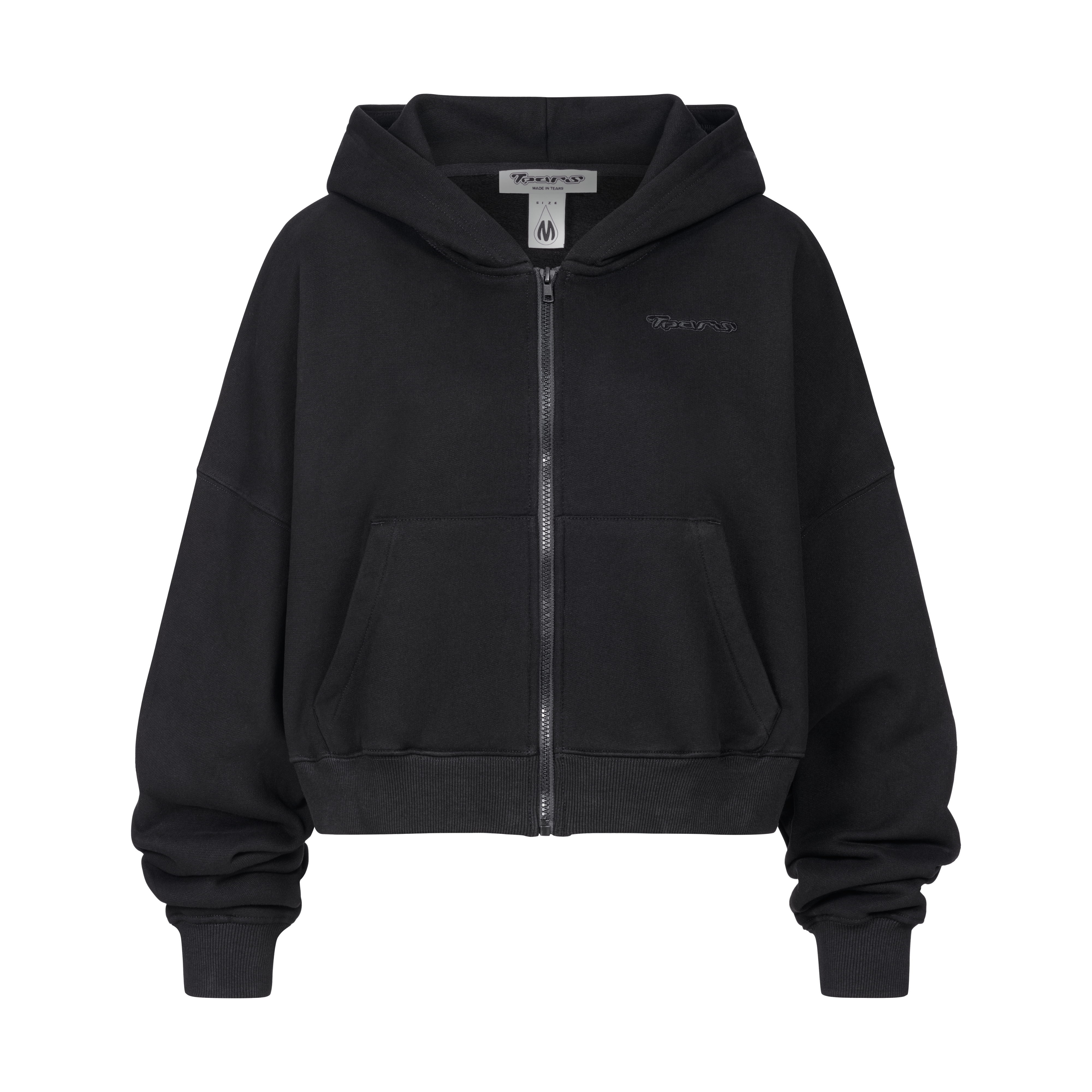"LOOSE FIT" ZIP HOODIE BLACK