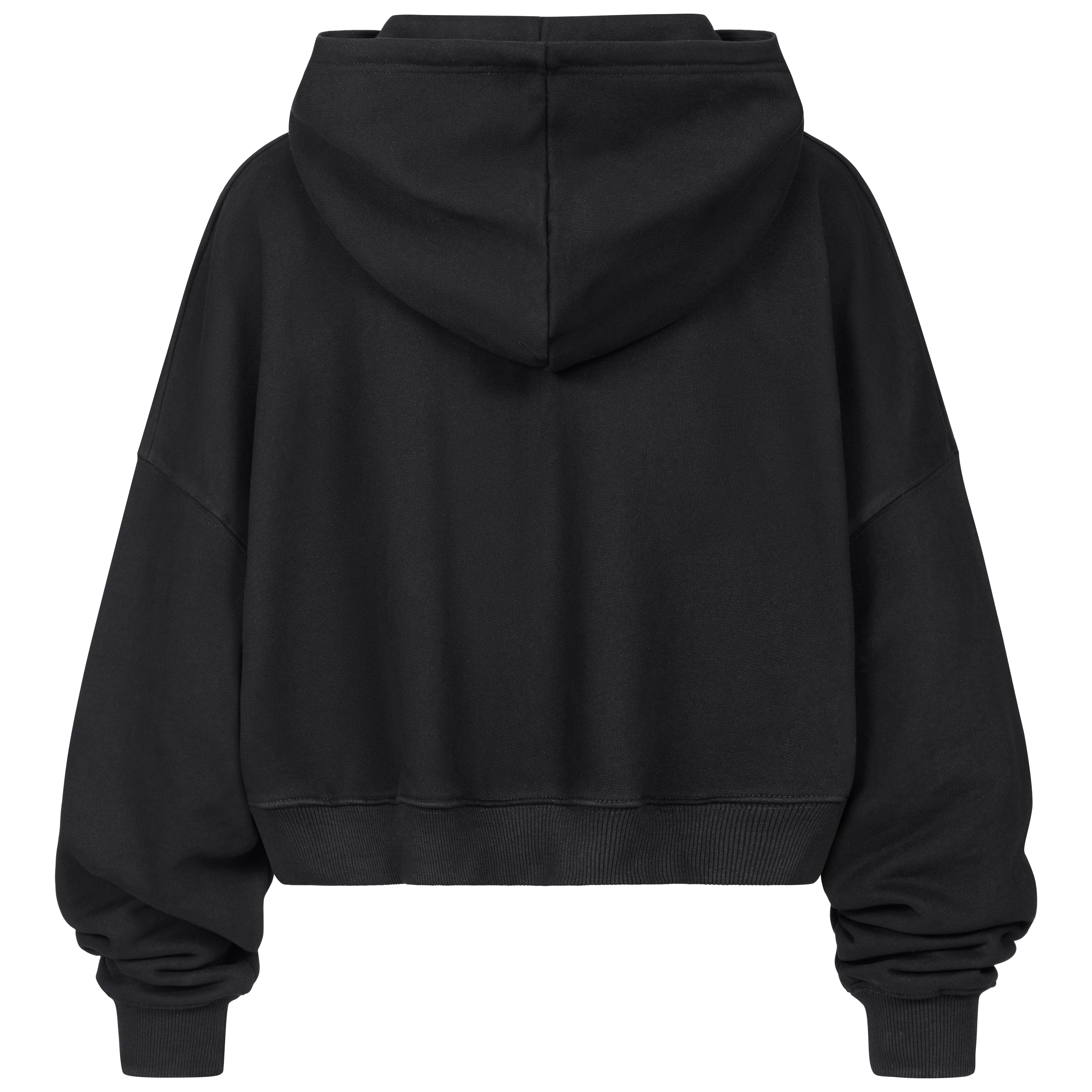 Cropped Ziphoodie Black