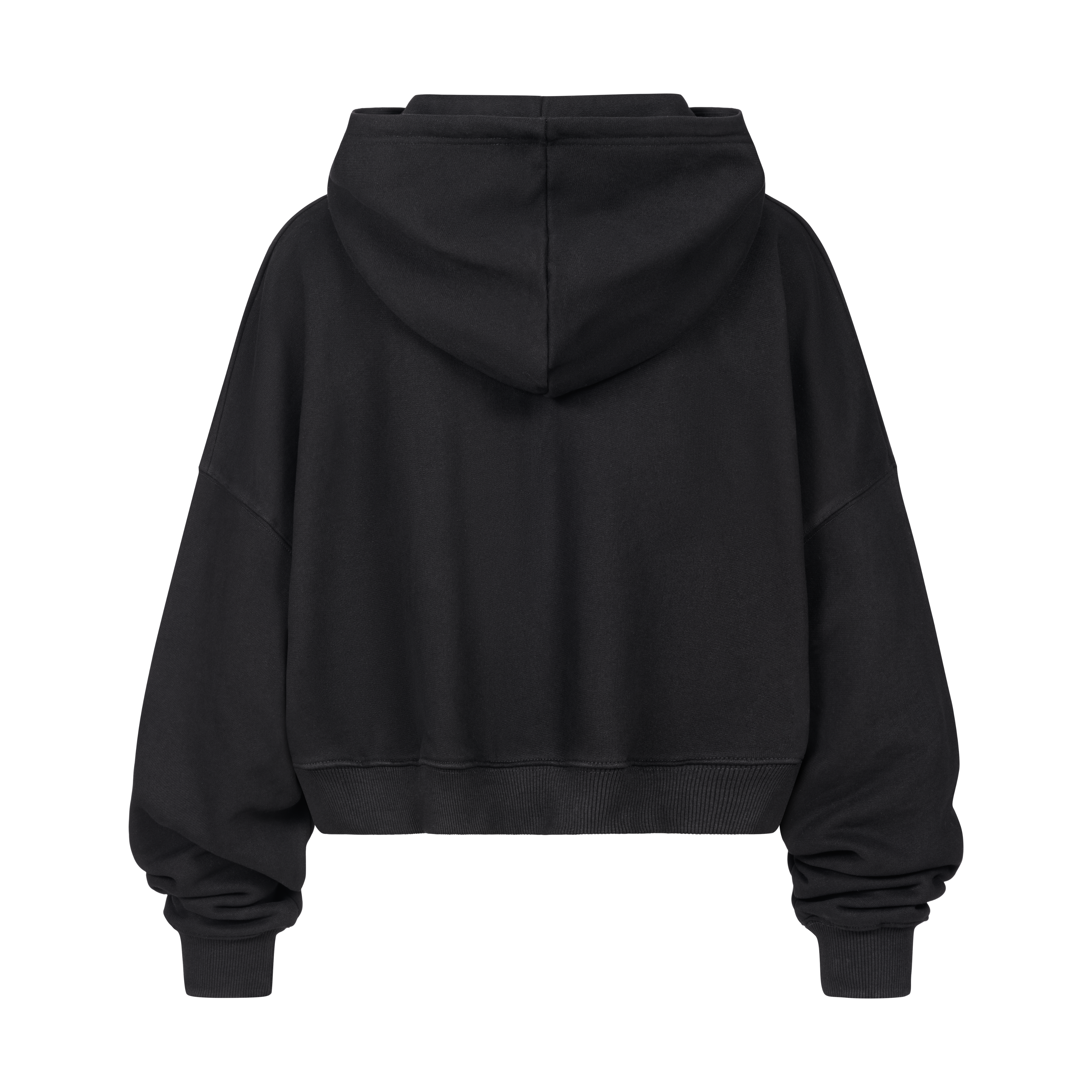 "LOOSE FIT" ZIP HOODIE BLACK