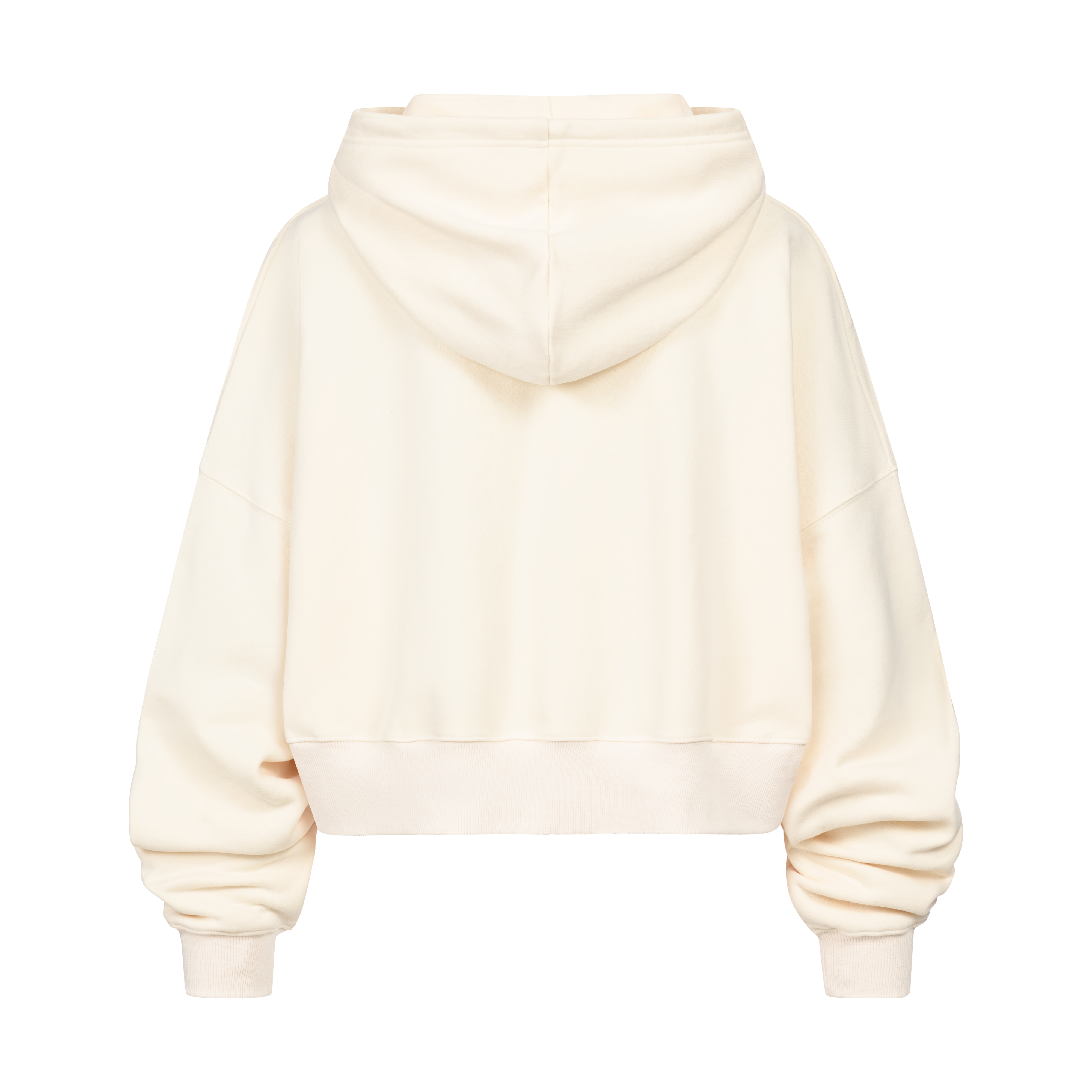 "LOOSE FIT" ZIP HOODIE OFF WHITE