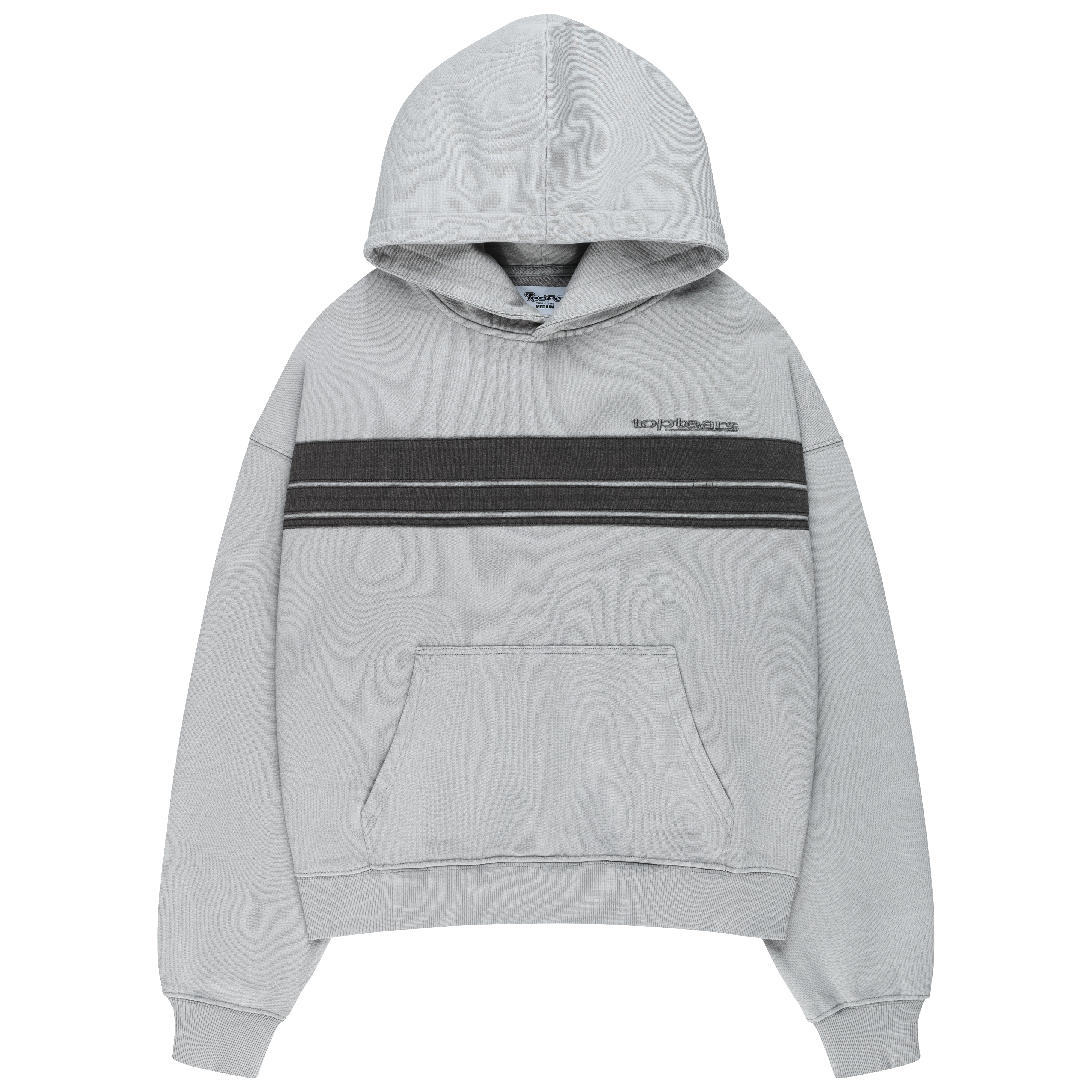 STRIPES HOODIE "FADED GREY"