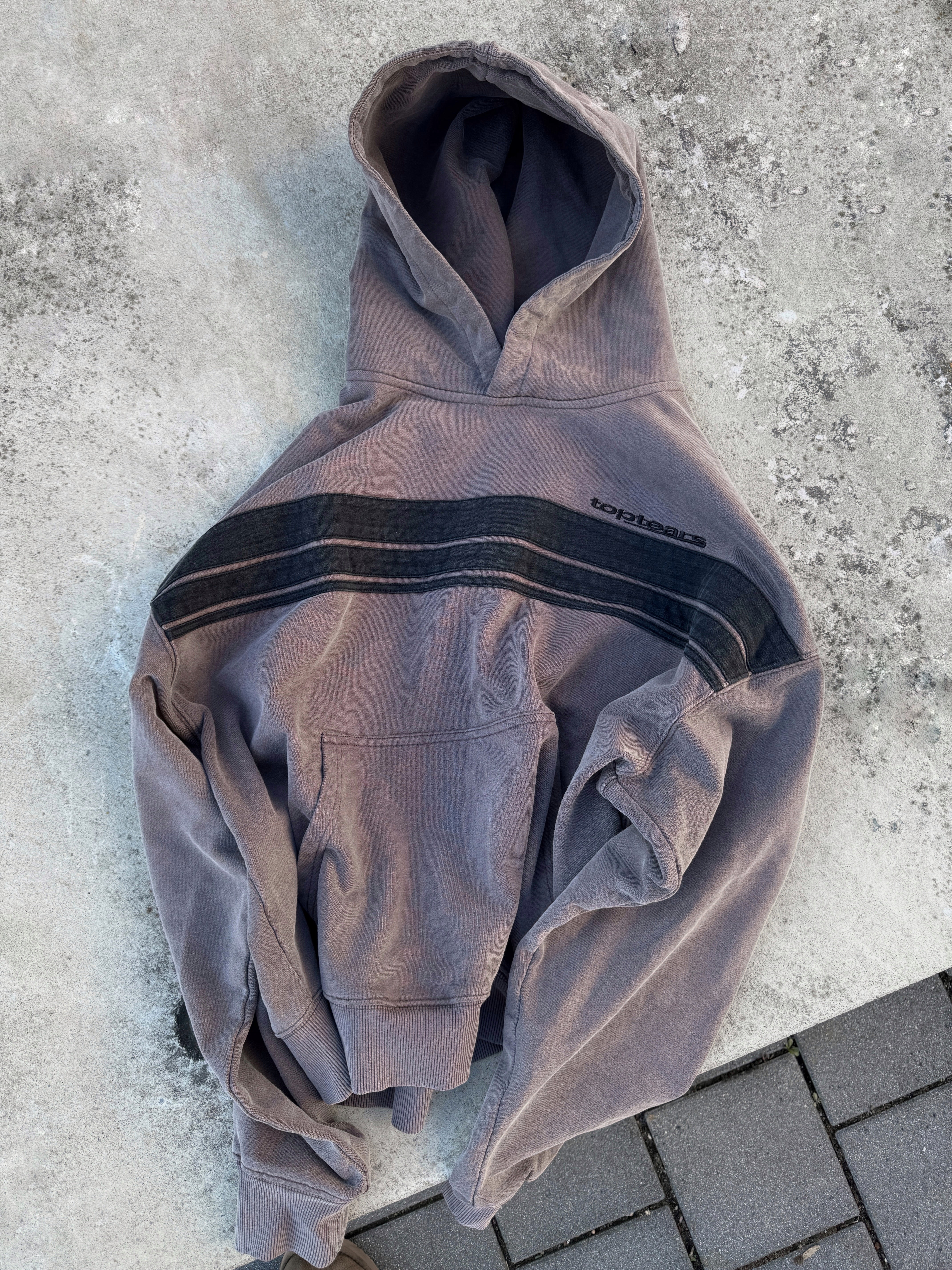 STRIPES HOODIE "MUTED BROWN"