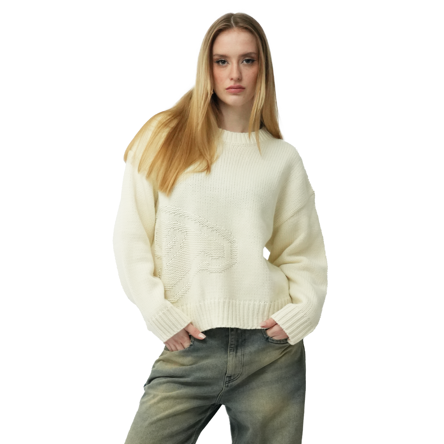 KNIT SWEATER OFFWHITE L